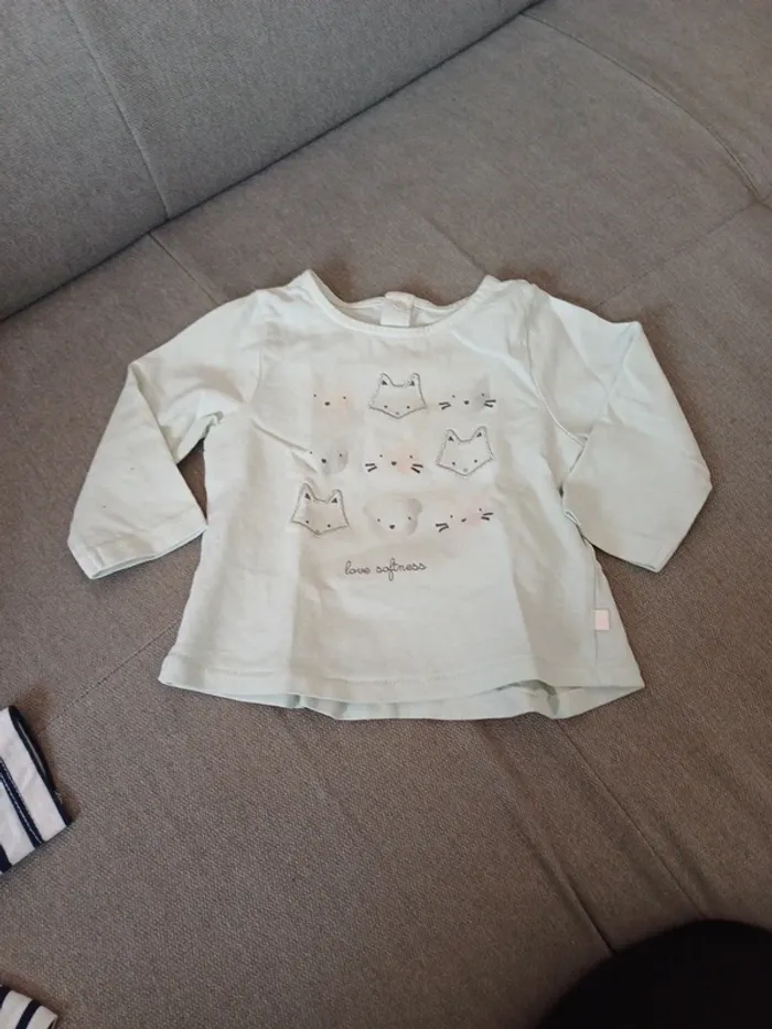 Lot 4tshirts manches longues 3 mois - photo numéro 4