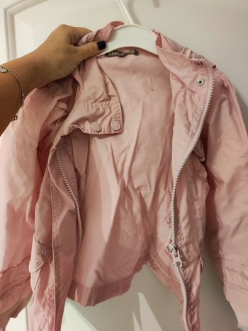 Veste coupe-vent vynil fraise