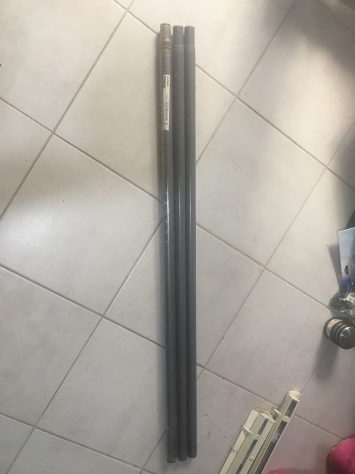 Lot de 3 tringles ikea grise HUGAD