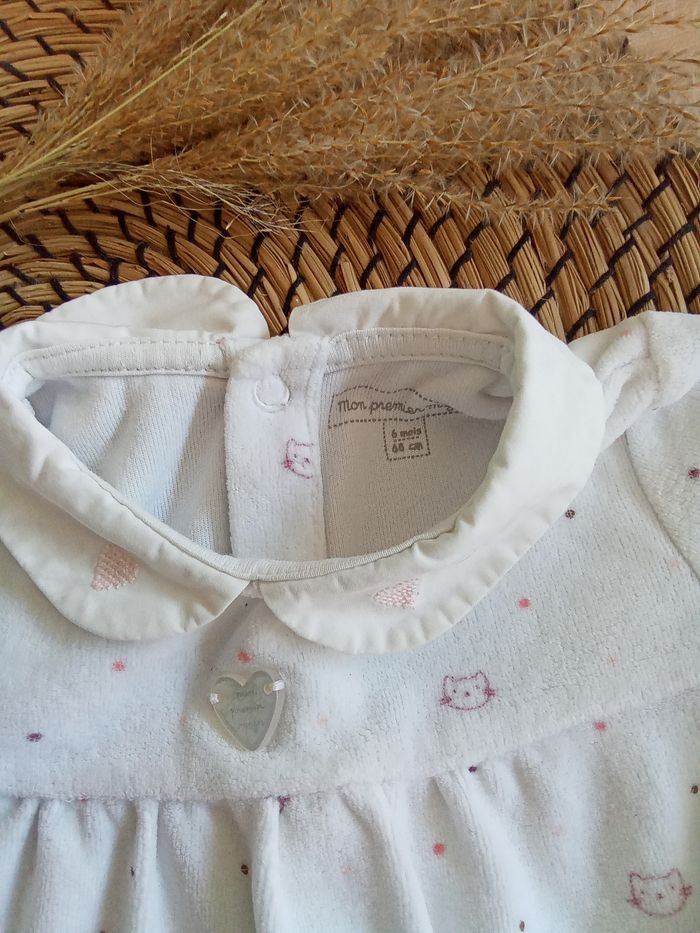 Babygro blanc en velours imprimé Sergent Major 6  mois - photo numéro 3