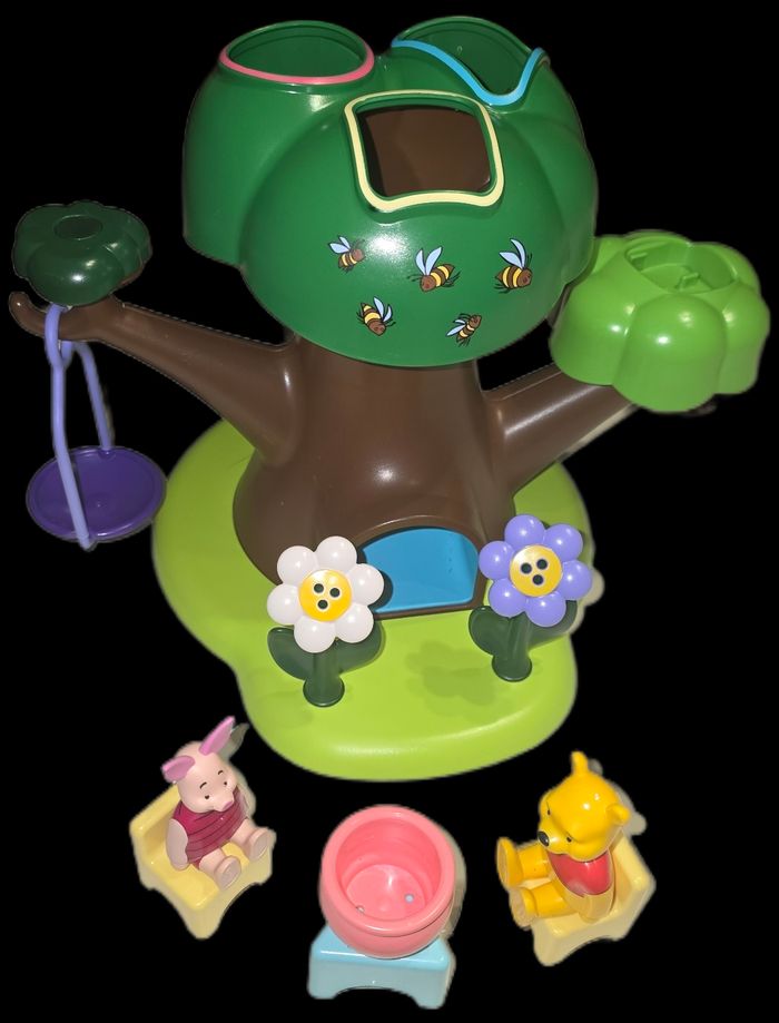 123 playmobil disney,  winnie, porcinet et leur cabane boîte à formes 71316 complet