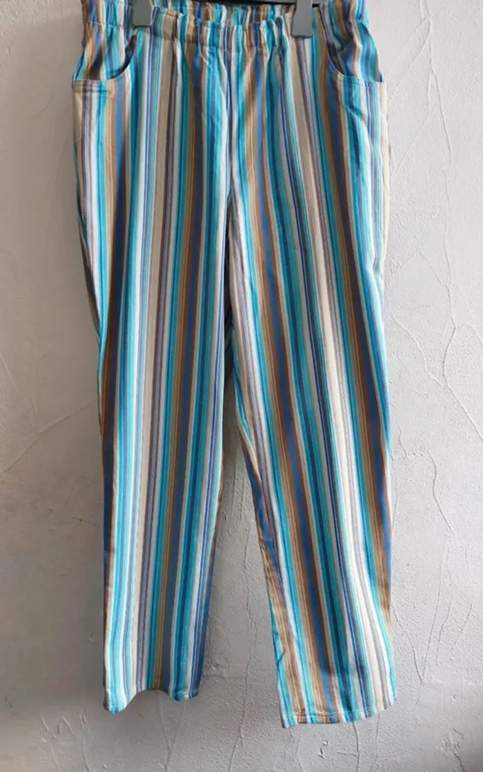Pantalon Rayé Coloré