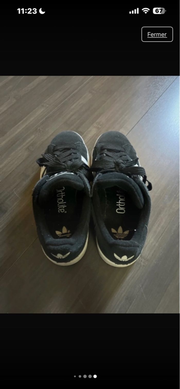 ADIDAS CAMPUS 00S BON ÉTAT - Daim Noir / T. 38.5 - Core Black - photo numéro 5