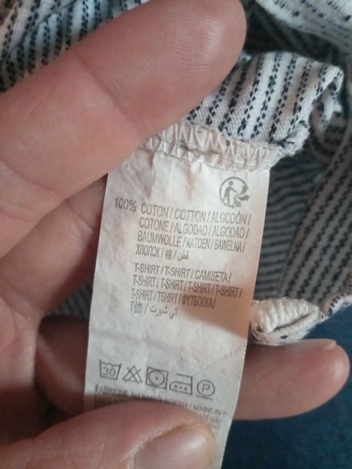 T-shirt blanc à pois - photo numéro 3