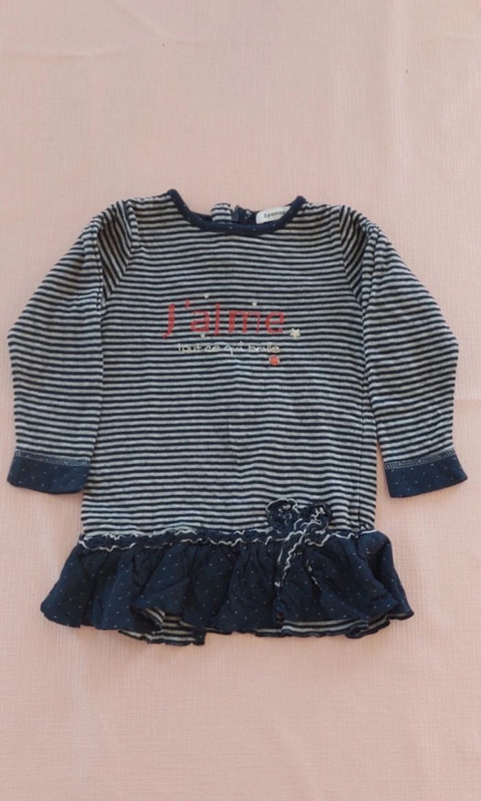 Robe tunique rayée 3 pommes