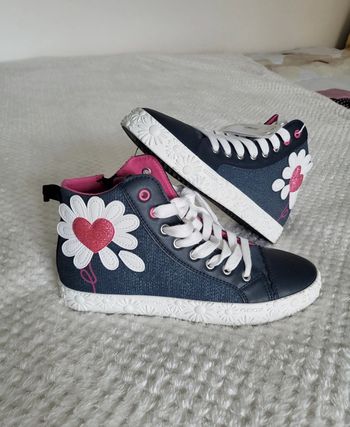 Basket Geox tissu jean cuir fleurs 🌸 pointure 38