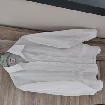 Elégant Chemisier blanc brodé