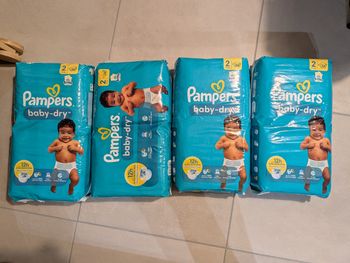 Pampers taille 2 x 232 = 15ct/couche