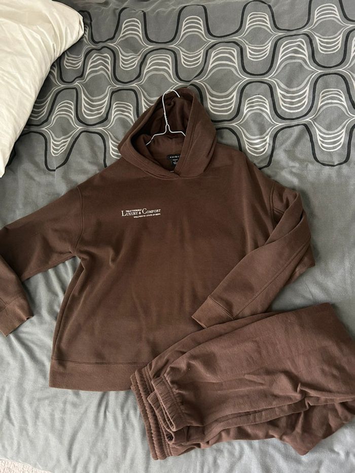 Ensemble de jogging survêtement marron new yorker S 36 - photo numéro 3