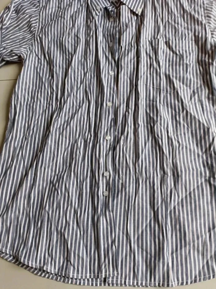 Chemise rayé gris et blanc emporio fashion taille l - photo numéro 4