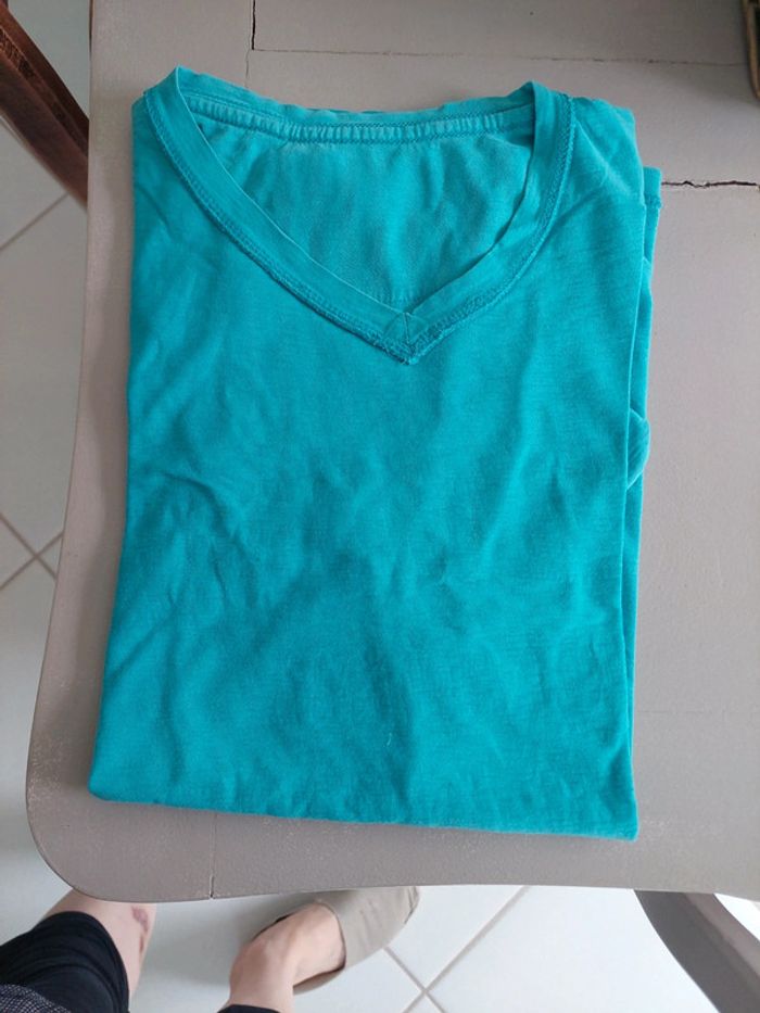 Tee Shirt turquoise Kaporal 14 ans - photo numéro 3