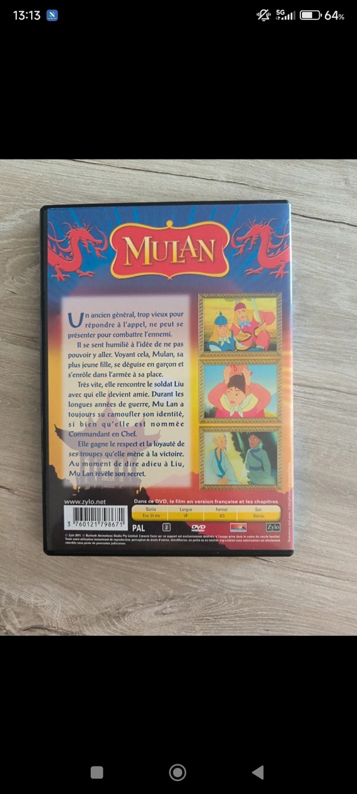 DVD mulan - photo numéro 3