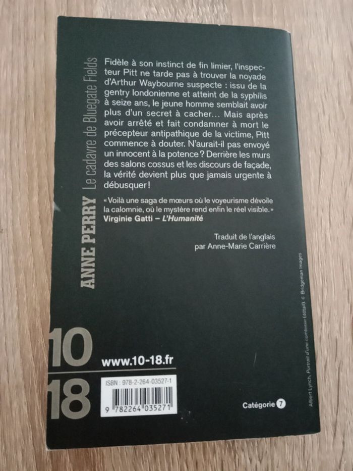 Anne Perry 🪅 Le cadavre de Bluegate Fields - photo numéro 3