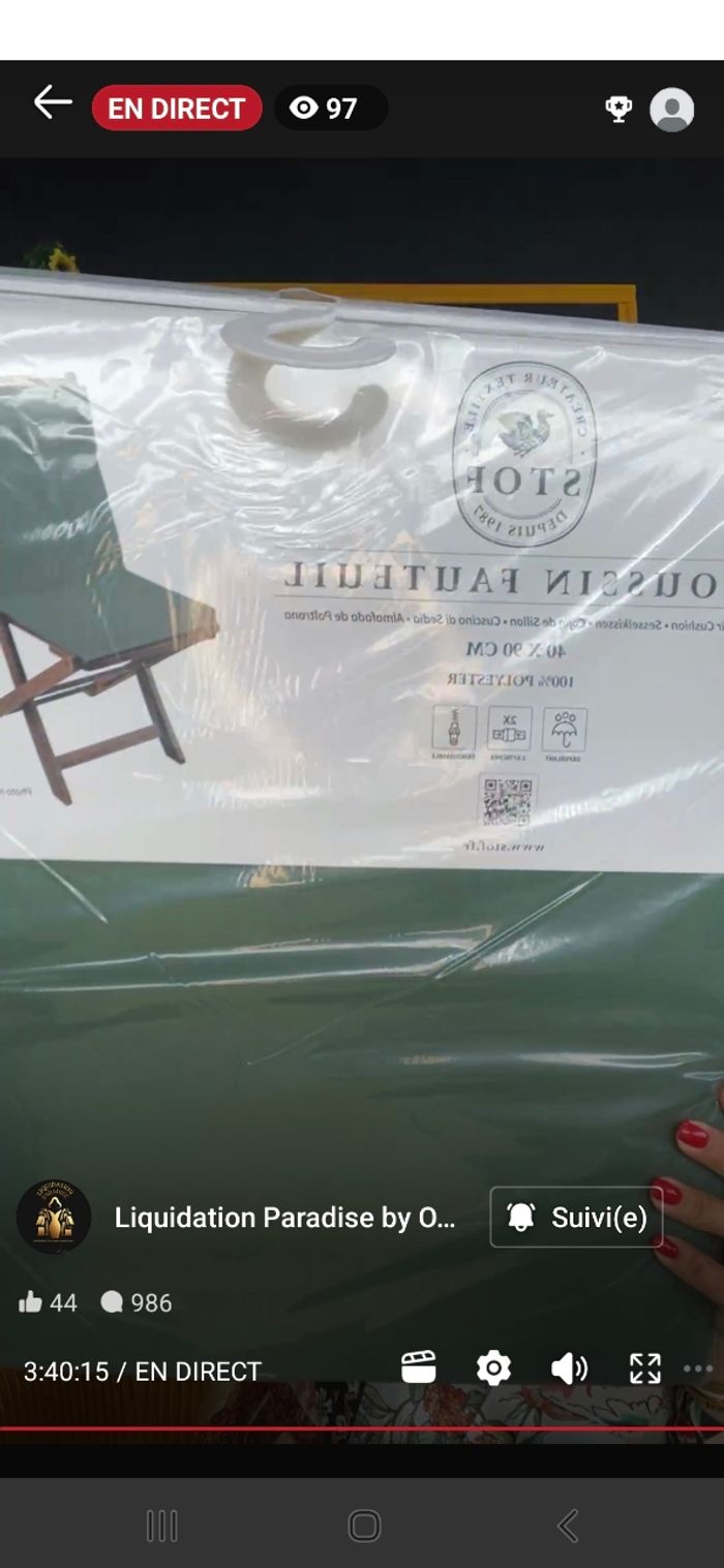 Lot de 6 coussins de chaises extérieur ou intérieur neuf