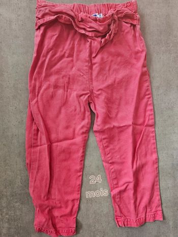 Pantalon rose léger – 24 mois – Mots d’Enfants – Neuf