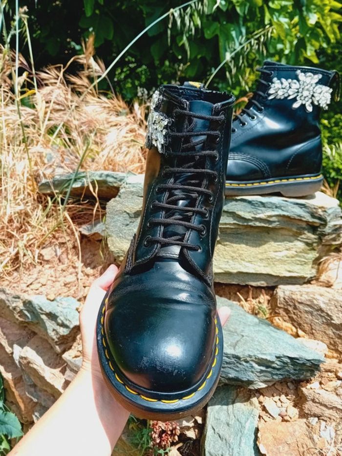Dr. Martens noir custom bling-bling 40 - photo numéro 3