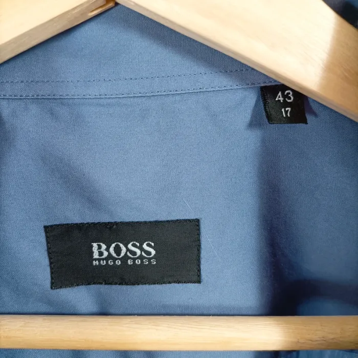 Chemise homme Hugo Boss bleue classique manches longues taille XL élégante A1481 - photo numéro 5