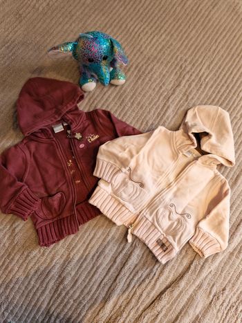 Lot 2 gilets sweat fille 3 mois Cadet Rousselle
