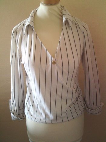 Chemisier cache coeur manche longue taille 38