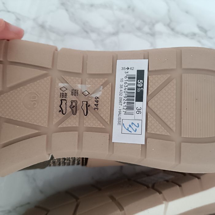 Texto baskets vert kaki cuivré irisé pointure 36 - photo numéro 9