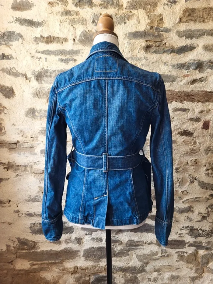Veste en jean bleue Zara Trafaluc Taille 36 - photo numéro 6