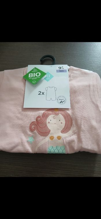 Lot 2 barboteuse combishort fille tex baby 74 cm 12 mois