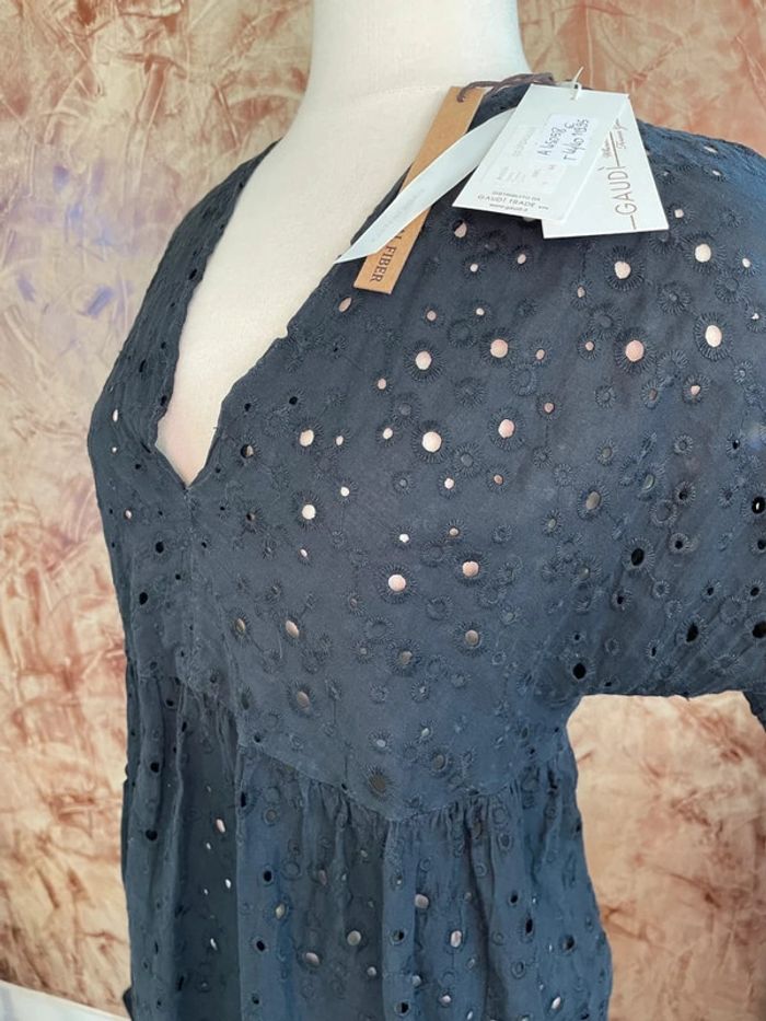 Superbe blouse noire ajourée Gaudi - photo numéro 7