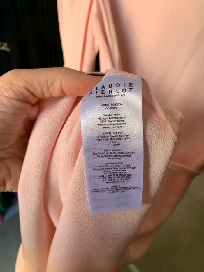 Robe rose poudrée à perles Claudie Pierlot taille 38 - photo numéro 13