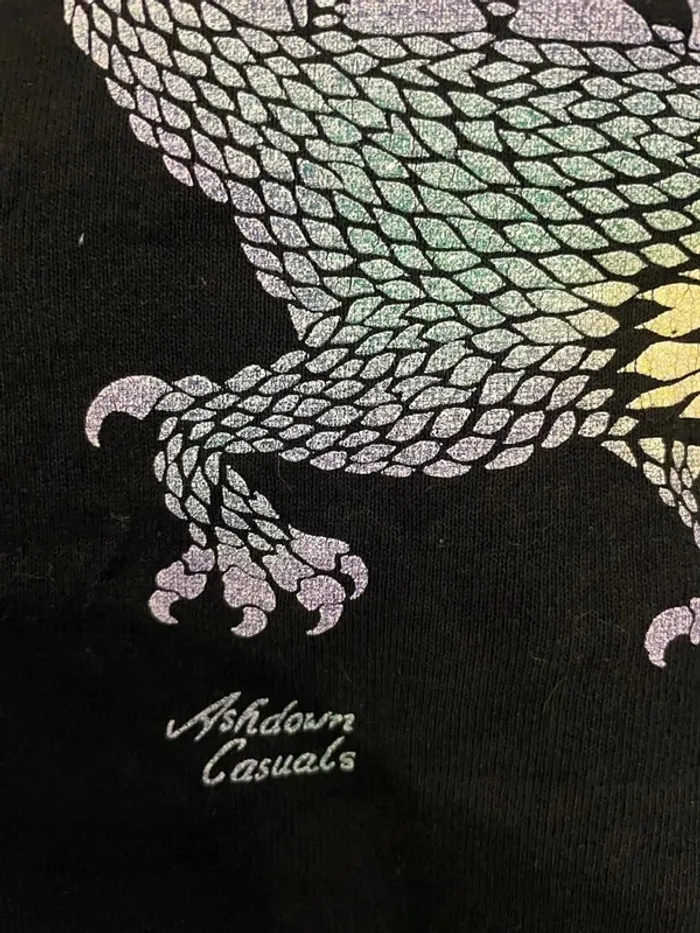 Crewneck Japanese dragon print vintage XL Mens - photo numéro 5