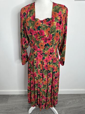 Robe longue à fleurs multicolore Vintage T38/40 M/L