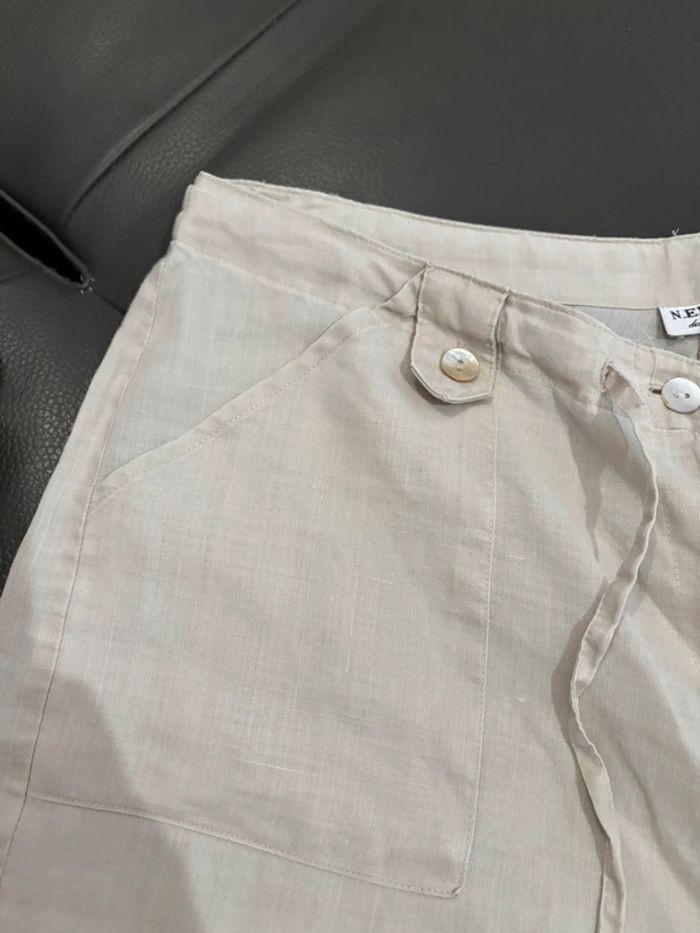 Pantacourt en lin taille XXL - photo numéro 7