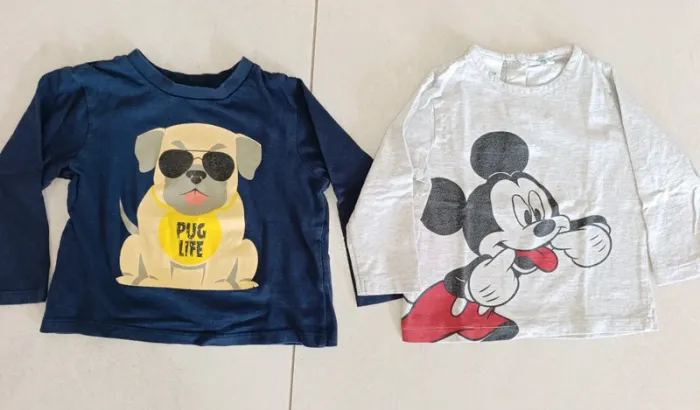 Lot de 2 tee shirt garçon 12 mois