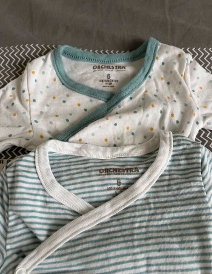 Lot de bodies 6 mois Orchestra - photo numéro 2