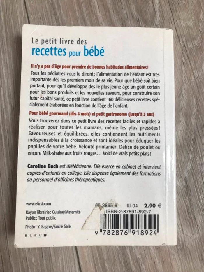 Le petit livre des recettes pour bébé - photo numéro 2