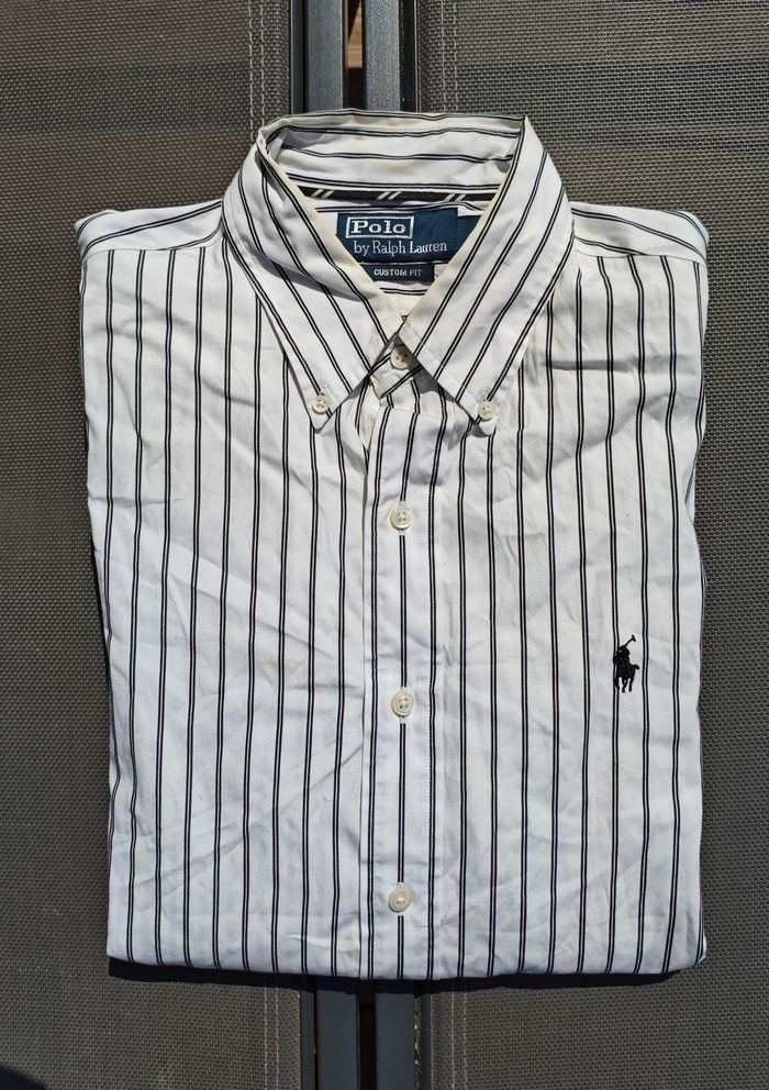 Chemise Ralph Lauren à rayures blanc/noir - M