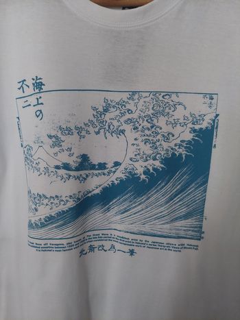 T-shirt La Grande Vague de Kanagawa Estampe de Hokusai  Taille s