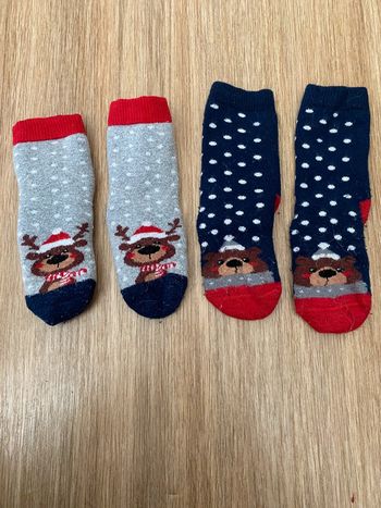 Chaussette anti dérapante thème noël