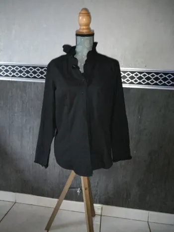 Chemise noir manche longue taille 38