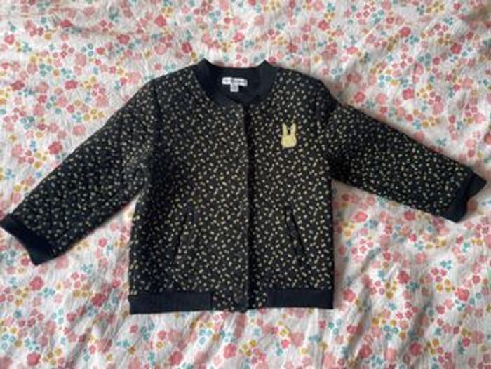 Veste mi-saison noire et doré Vert Baudet 3 ans - photo numéro 2