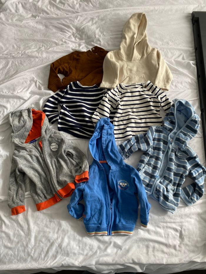 Pull et veste 6-9 mois