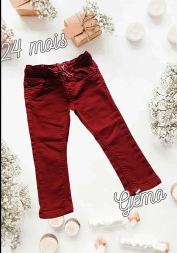 Pantalon bordeaux  Gemo  garçon 24 mois
