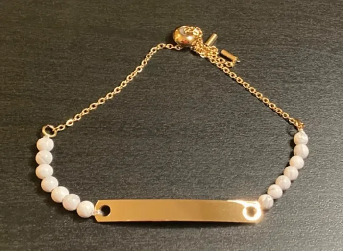 Christian Lacroix bracelet dorée gourmette et perles - photo numéro 2