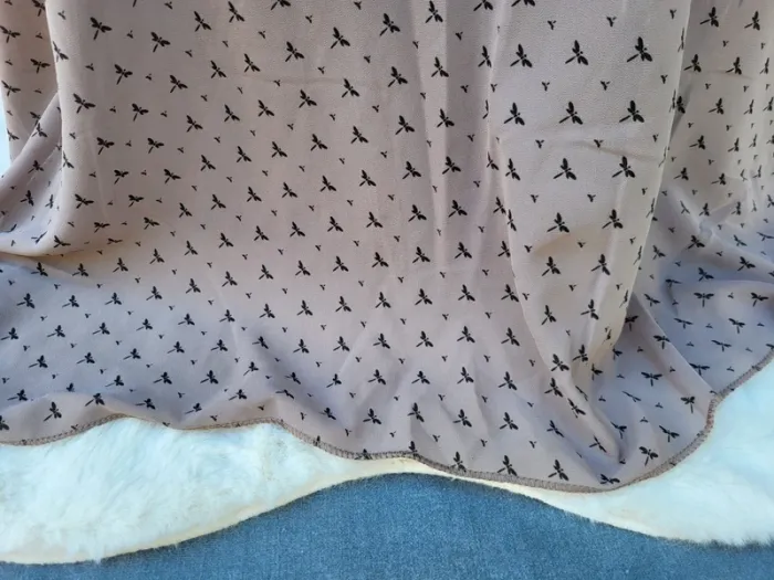 Blouse voile chauve-souris libellule taupe noir taille 44 - photo numéro 4
