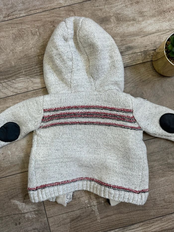 🌺Polaire veste capuche pilou pilou Sergent Major 18mois beige - photo numéro 6