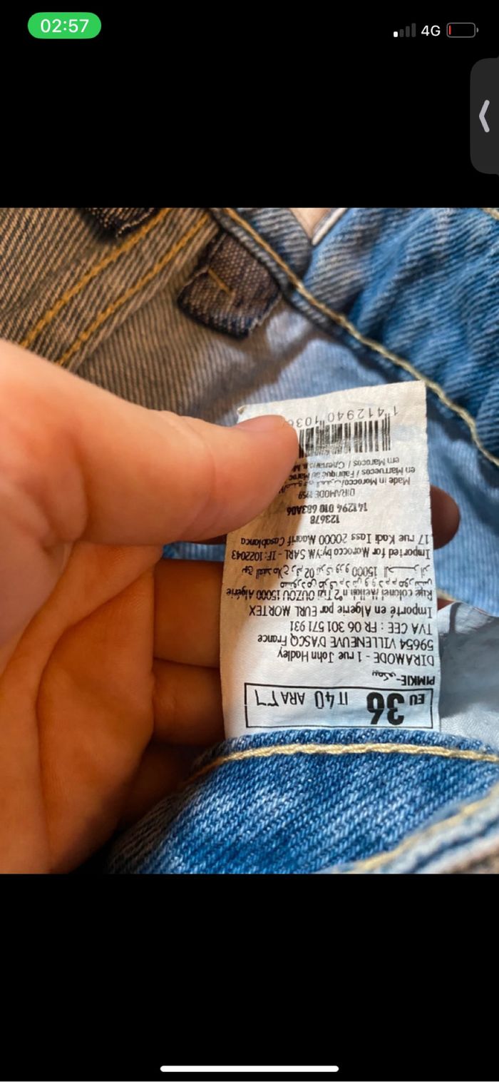 Jeans droit trouer - photo numéro 5