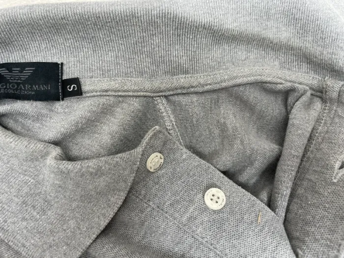 Giorgio Armani Le Collezioni vintage polo grey Mens S - photo numéro 8