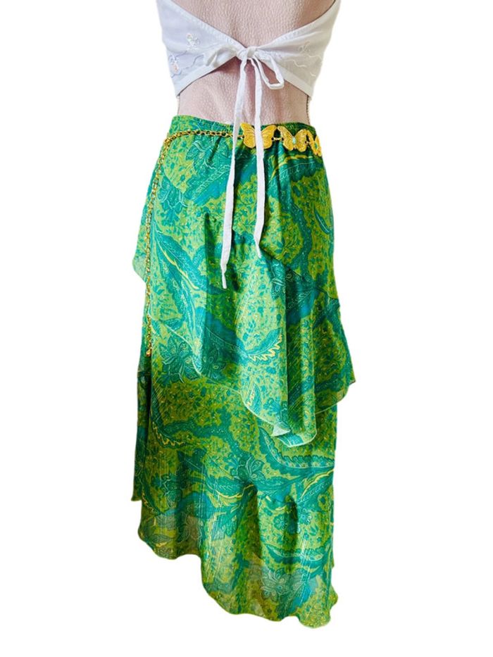 🦋🌿Jupe Vintage bohème à volants Y2K 00s Fairycore whimsical asymmetrical ruffled skirt🌿🦋 - photo numéro 5