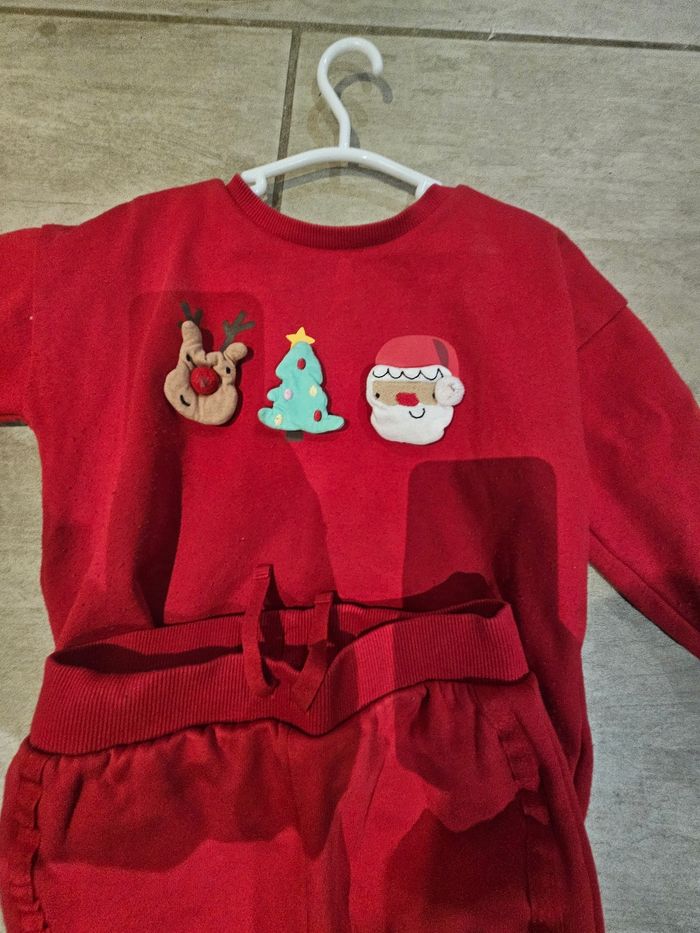 Ensemble rouge Noël 24-36 mois - photo numéro 2