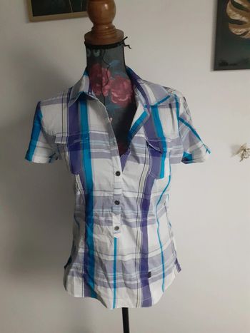 Chemise à carreaux vintage 36