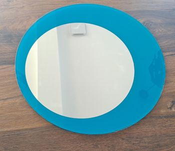 Miroir mural rond bleu turquoise Gifi